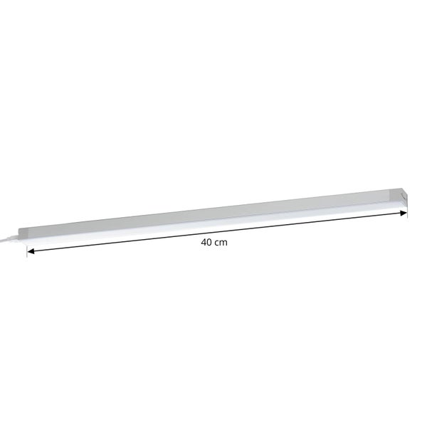 PRIOS LED Unterschrankleuchten (Unterbauleuchte) Esbena dimmbar mit Bewegungsmelder (Modern) in Alu (1 flammig, ) Wohnzimmerleuchte
