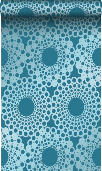 Origin Wallcoverings Tapete grafische Form Petrolblau - 53 cm x 10.05 m - 345936