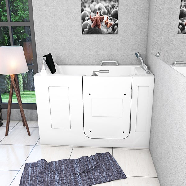 Sitzwanne Whirlpool Wanne mit Tür S07WP-TH-C-R 140x76cm