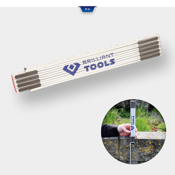 Zollstock mit zwei Metern Länge von Brilliant Tools