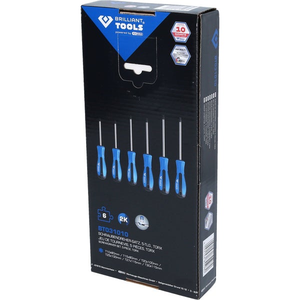 BRILLIANT TOOLS Schraubendreher-Satz 6tlg. TORX - BT031010