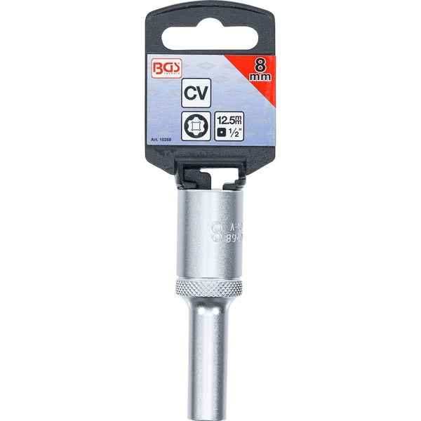 BGS Steckschlüssel-Einsatz Super Lock tief Antrieb Innenvierkant 12,5 mm (1/2) SW 8 mm - 10268