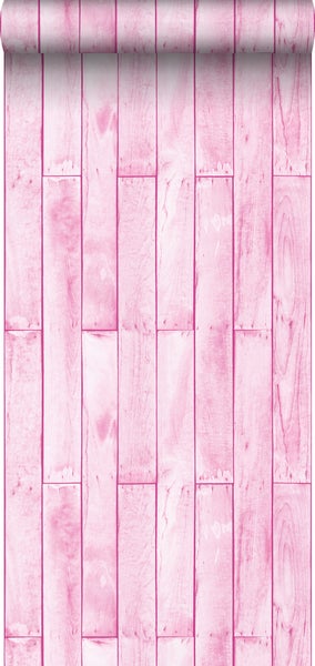 Sanders und Sanders Tapete Holzoptik Hellrosa - 53 cm x 10.05 m - 935243