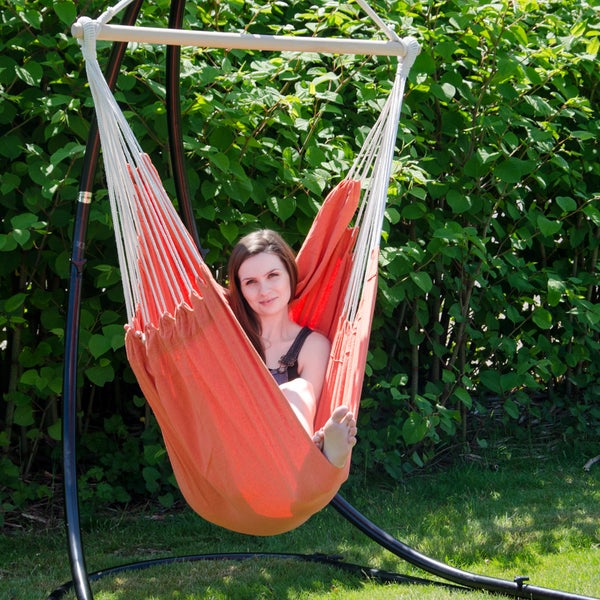 XXL Hängesessel Relaxsessel 185x130cm bis 150kg in Celosia Orange