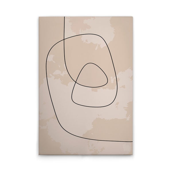 Leinwandbild mit abstrakter Linienzeichnung