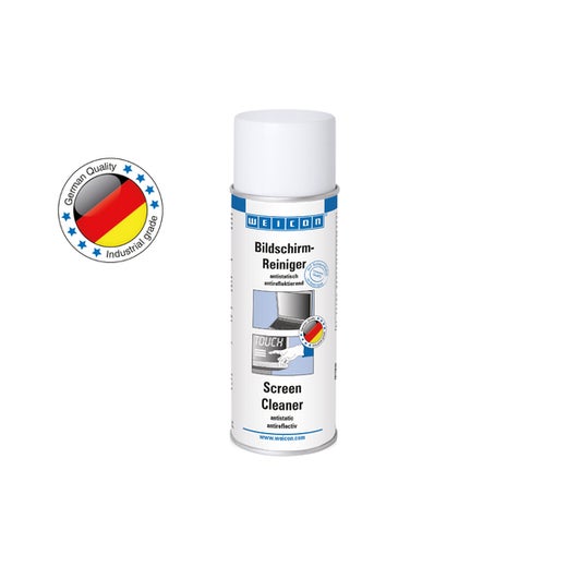 WEICON Bildschirmreiniger | antistatischer und antireflektierender Reiniger | 200 ml | weiß