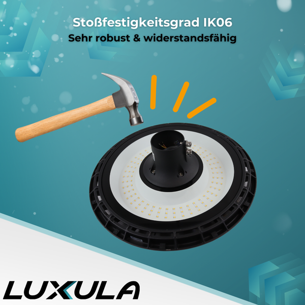 LUXULA Runde LED Straßenlampe 60W Straßenleuchte mit 6000lm IP65 Schutz Mastleuchte 3000K Warmweiß