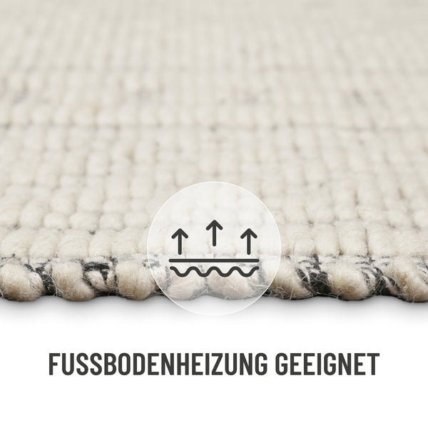 Wollteppich Creme Weiß Liv WECONhome 160x230 cm