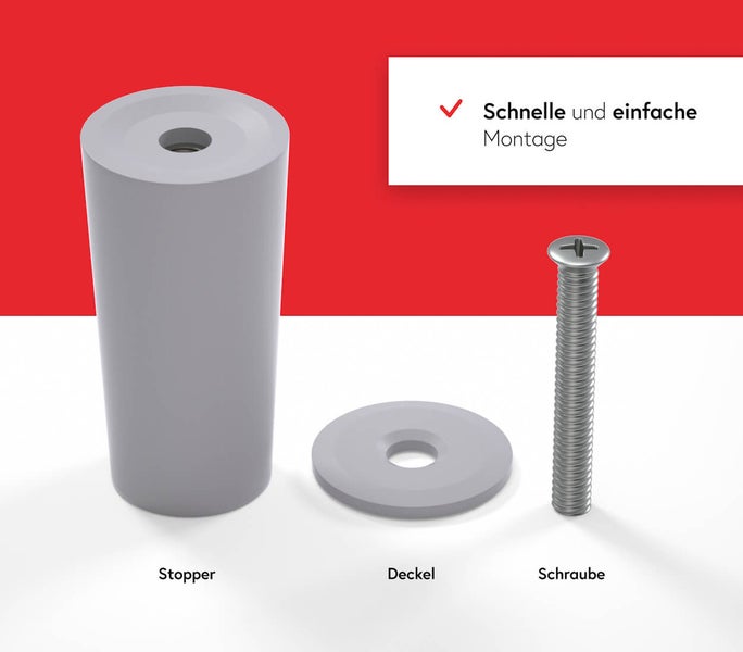 Türstopper mit Abdeckung und Schraube