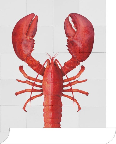 Fliesenbild mit Hummer-Motiv