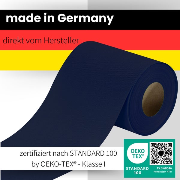 Sensalux Tischläufer, Länge: 25m, stoffähnliches Vlies, Breite: 15cm, Dunkel Blau