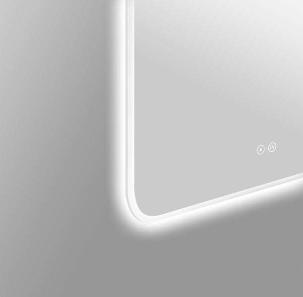 Wandspiegel mit integrierter LED Beleuchtung und Antifog Funktion für das Badezimmer