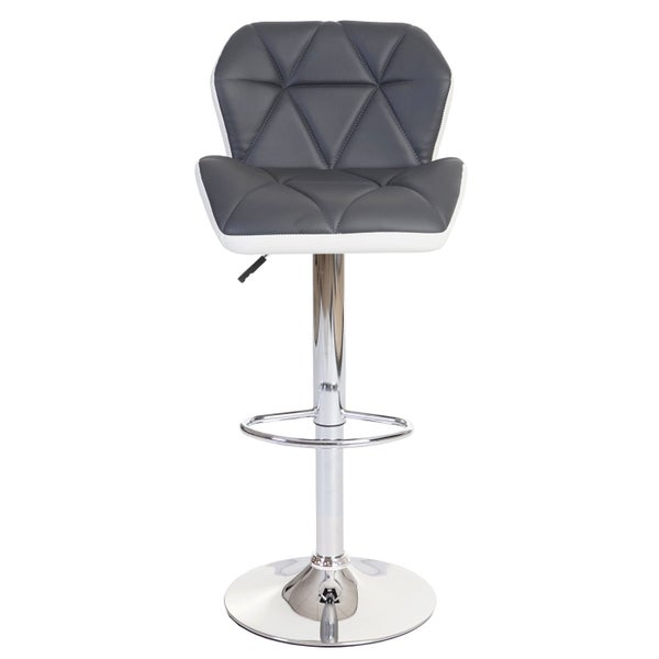 Barhocker mit Kunstlederbezug und Chromgestell