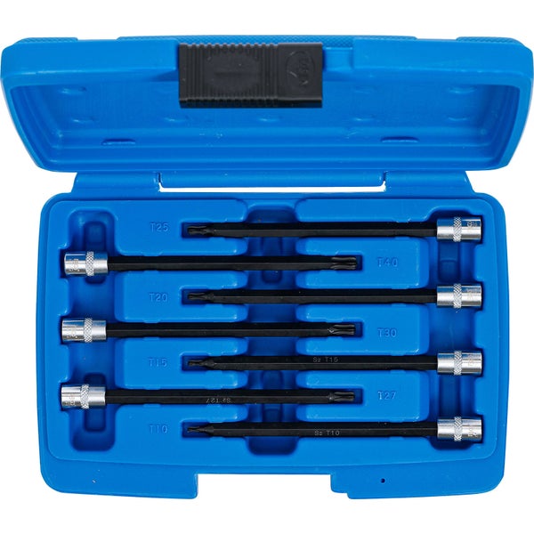 BGS Bit-Einsatz-Sortiment Antrieb Innenvierkant 6,3 mm (1/4) T-Profil (für Torx) mit Kugelkopf T10 - T40 7tlg. - 8618