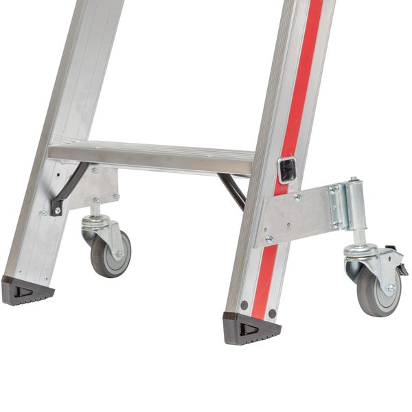 Aluminium Leiter mit Rollen für den einfachen Transport