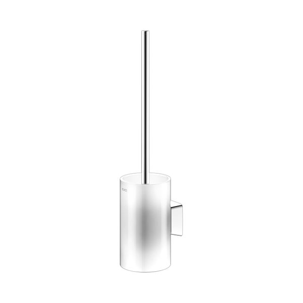 Keuco Wand-WC-Bürstengarnitur mit Halter aus mattiertem Glas und verchromtem Griff.