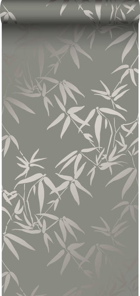 Origin Wallcoverings Tapete Bambusblätter Grau - 53 cm x 10.05 m - 347739