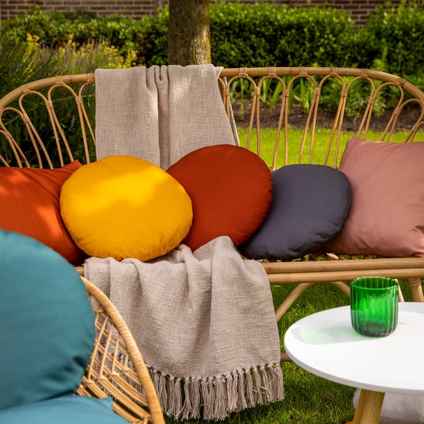 Sol Outdoor Kissen - Ø40 cm Grau - Mit Reißverschluss