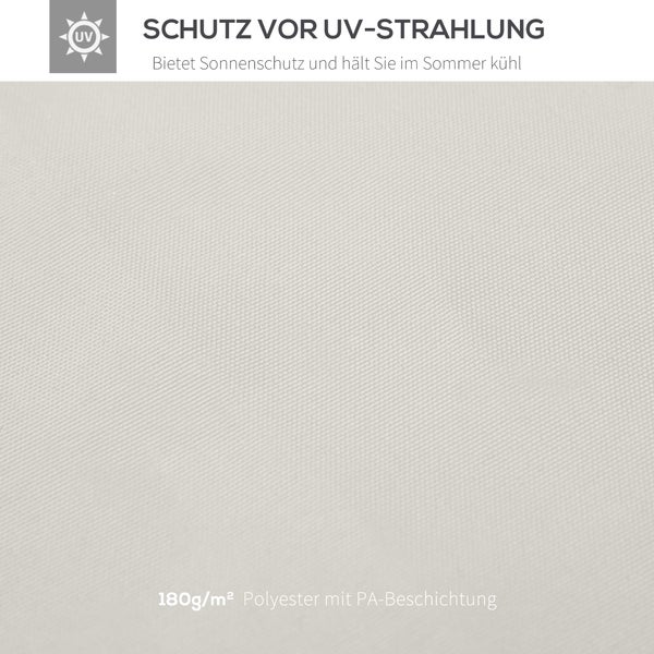 Outsunny Ersatzdach für Pavillon, Pavillondach für Metallpavillon, 3x3m, Polyester, Cremeweiß