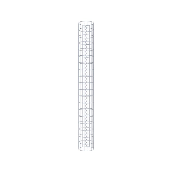 Gabionensäule Durchmesser 22 cm, MW 5 x 10 cm rund - Höhe: 1,90 m