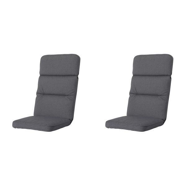 Hochlehnerauflage Excellent Low Back Manchester grau - Ca. 105x50 cm - 2er-Set
