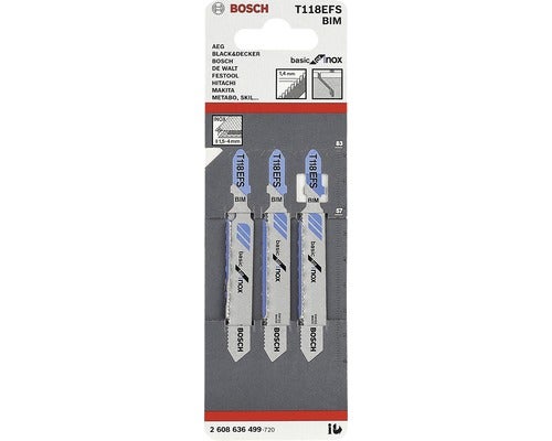 Stichsägeblatt Bosch T 118 EFS 3er Pack