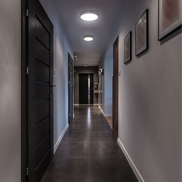 Deckenlampe Ø28 cm - 18W, 2000lm, LED, neutralweiß, schwarz
