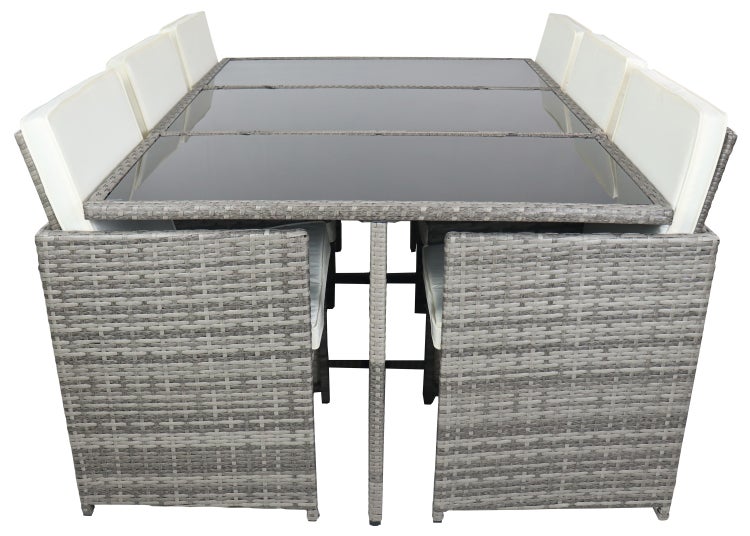 7-tlg Sitzgruppe Gartenmöbel Set Rattan Raloso