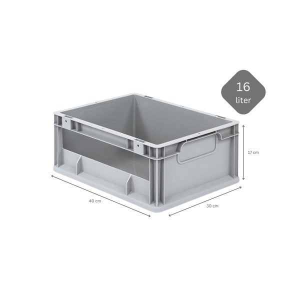 PROREGAL SuperSparSet 10x Eurobox NextGen Insight HxBxT 17 x 30 x 40 cm 16 Liter Seite Offen Eurobehälter Transportbox