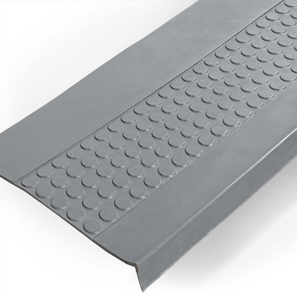 Stufenmatte aus Gummi Treppenschutz Stufenschutz 30x150cm Coins/ Noppen Grau