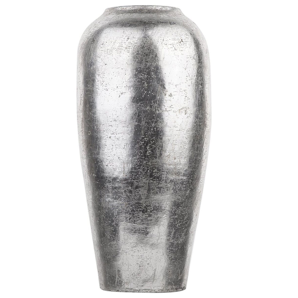 Dekovase LORCA Keramik 48 cm Silber