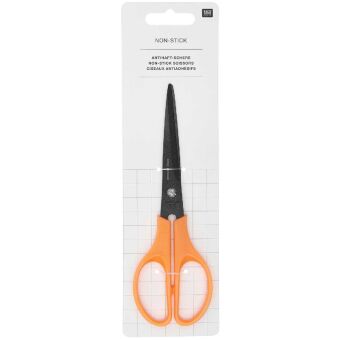 Antihaft Schere spitz Neon Orange, 16,5 cm / 6,5''