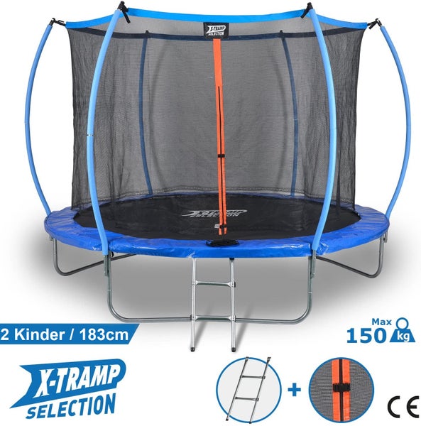 Sena Trampolin Ø 183 cm, Gartentrampolin für 2 Kinder oder 1 Erwachsener, Hüpf Spielgerät