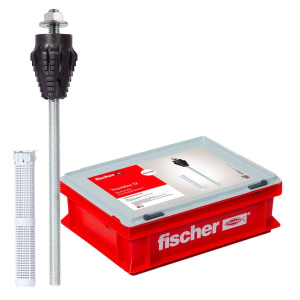 Fischer TherMax 12 Abstandsmontagesystem mit roter Aufbewahrungsbox