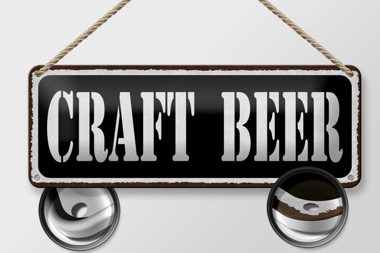 Blechschild Spruch 27x10cm Craft Beer Bier Dekoration