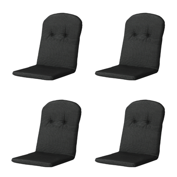 Stuhlauflage Stapelstuhl Rib schwarz - Ca. 96x45 cm - 4er-Set