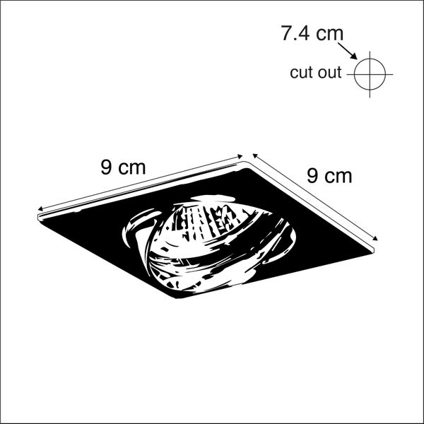 Modernes verstellbares Spot-Chrom-Kippset von 10 - Edu