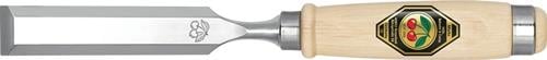 Stechbeitel mit Holzgriff und Stahlklinge, Kirschen Logo.