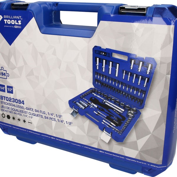 Werkzeugkoffer mit Ratschen, Steckschlüsseln und Bits