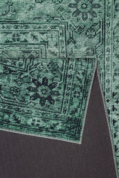 Teppich Anthrazit Grün Vintage 2nd Avenue WECONhome 160x230 cm