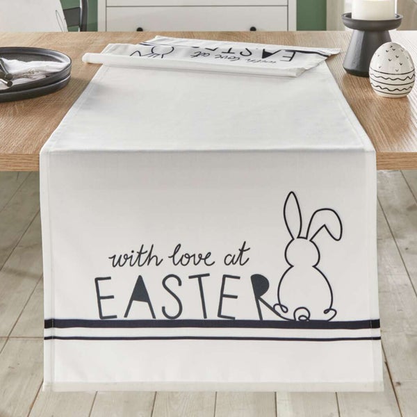 FRANK FLECHTWAREN | Tischläufer Lovely Easter, POLYESTER, 40 x 140 cm