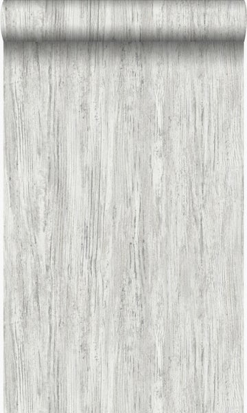Origin Wallcoverings Tapete Holzoptik Elfenbeinweiß - 53 cm x 10.05 m - 347414