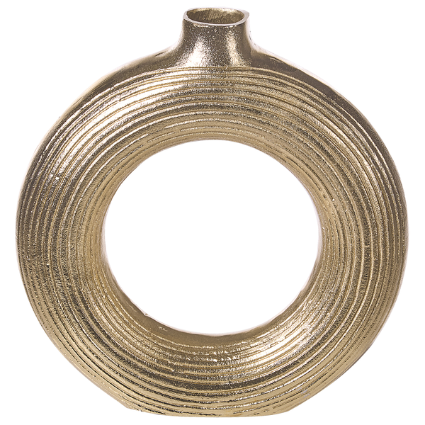 Skizze einer Vase mit den Maßen 40 cm Höhe, 37 cm Breite, 7 cm Durchmesser Öffnung und 20 cm Durchmesser des Lochs in der Mitte.