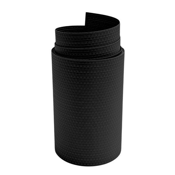 Schwarzer Drainageschlauch aufgerollt