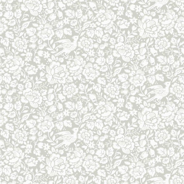 Duro Tapete Blumen Grau - 53 cm x 10.05 m - 661144