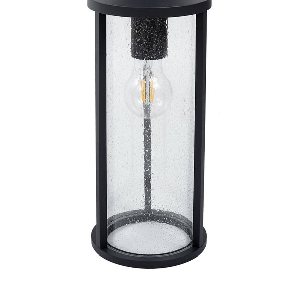 Lucande Wandleuchte außen (Laterne) Emmeline (spritzwassergeschützt (Modern) in Schwarz aus Aluminium (1 flammig, E27) - Außenwandleuchten Wandlampe Led Außenlampe Outdoor für