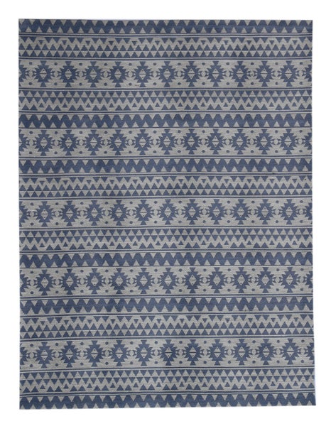 Flachflor Teppich Asra Hellblau Vintage 160 x 230 cm