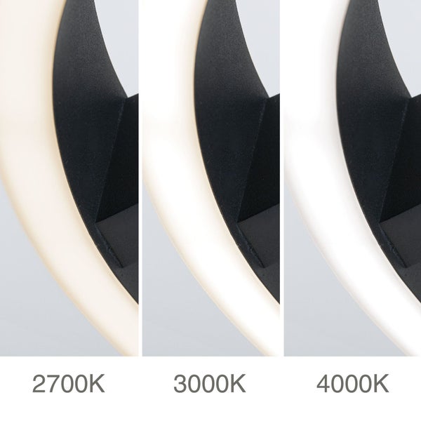 Verschiedene Farbtemperaturen einer Lampe, dargestellt in Kelvin