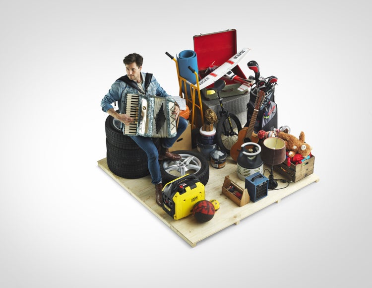 Storehaus Gerätehaus Sepp Gerätehaus aus Holz, Geräteschrank mit 12 mm Wandstärke Gartenhaus, Naturbelassen 1,9x2m