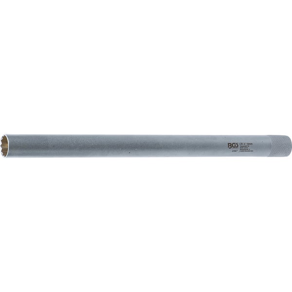 BGS Zündkerzen-Einsatz mit Magnet Zwölfkant extra lang Antrieb Innenvierkant 10 mm (3/8) SW 14 mm - 2447